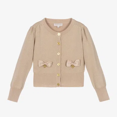 Angel's Face Kids' Girls Gold Lurex Cotton Knit Cardigan