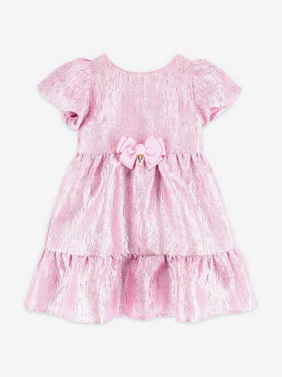 Angel's Face Kids' Angels Face Girls Isadora Metallic Tiered Dress In Pink