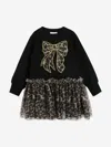 Angel's Face Angels Face Girls Juniper Leopard Tulle Sweater Dress In Black