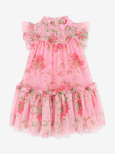 Angel's Face Babies' Girls Marigold Flower Dress In Pink