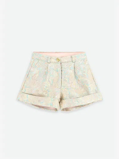 Angel's Face Kids' Girls Metallic Paisley Shorts In Pink