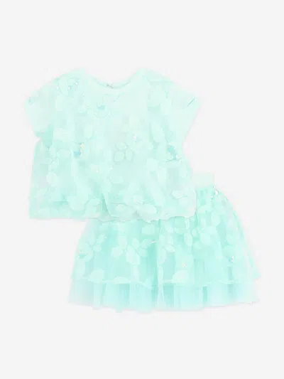Angel's Face Babies' Angels Face Girls Michelle Embroidered 3d Bud Skirt Set In Green