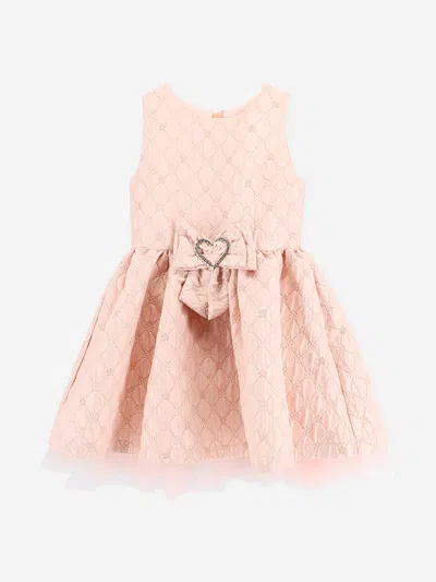 Angel's Face Kids' Girls Monty Flower Jacquard Dress In Pink