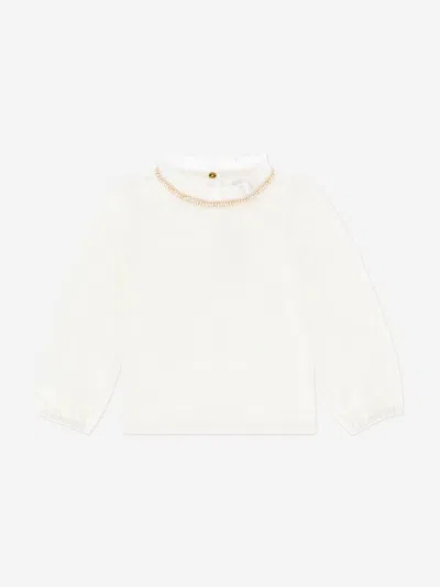 Angel's Face Kids' Girls Nell Pleatd Collar Top In White