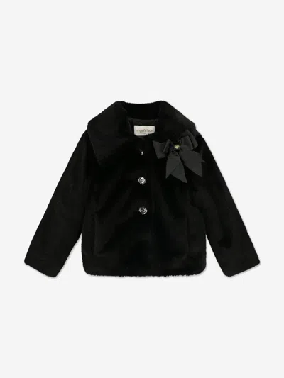 Angel's Face Kids' Angels Face Girls Nola Faux Fur Jacket In Black