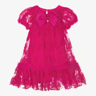Angel's Face Kids' Girls Pink Tulle Floral Dress