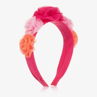Angel's Face Kids' Girls Pink Tulle Flower Hairband