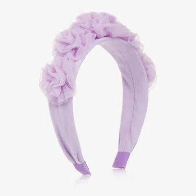 Angel's Face Kids' Girls Purple Tulle Flower Hairband