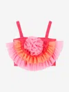 Angel's Face Girls Rosetta Blooming Marvellous Tulle Top In Pink