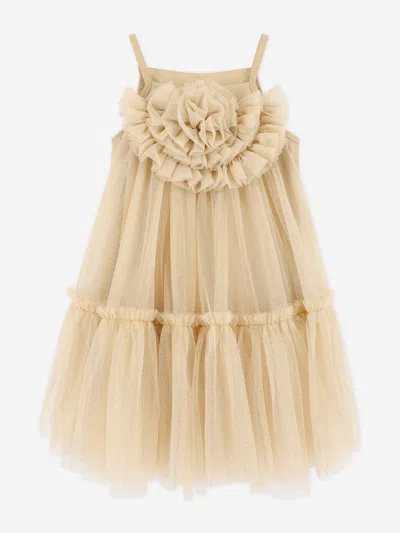 Angel's Face Babies' Girls Rosheen Tulle Dress In Gold