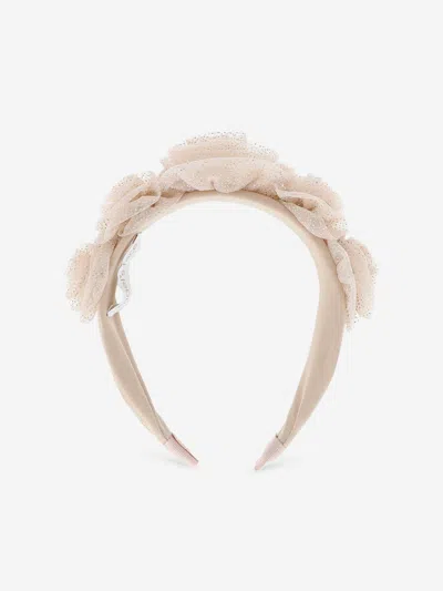 Angel's Face Kids' Girls Rosie Tulle Alice Band In Gold