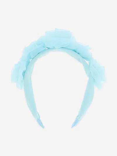 Angel's Face Babies' Girls Rosie Tulle Headband In Blue