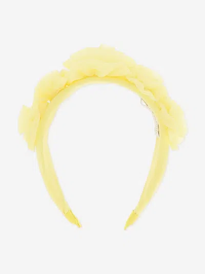 Angel's Face Babies' Girls Rosie Tulle Headband In Yellow