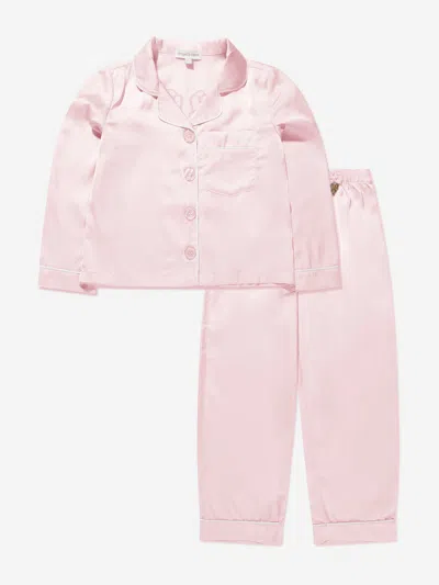 Angel's Face Babies' Girls Satin Aretha Long Sleeve Pyjamas 4 - 5 Yrs Pink