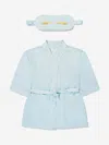 ANGEL'S FACE GIRLS SATIN DRESSING GOWN AND EYE MASK 5 - 6 YRS BLUE