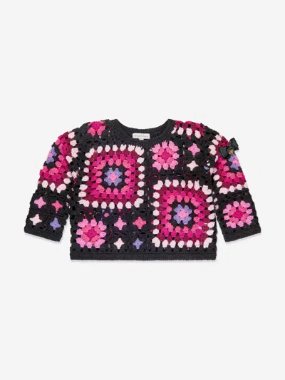 Angel's Face Kids' Girls Sheila Crochet Jumper In Multicoloured