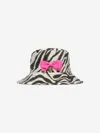 Angel's Face Girls Sophie Zebra Bucket Hat In White