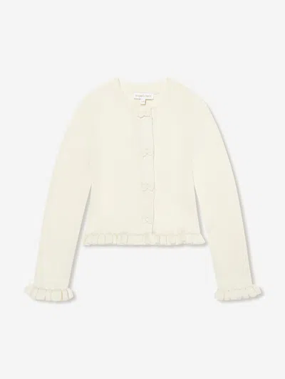 Angel's Face Angels Face Girls Tyler Ribbed Cardigan In White