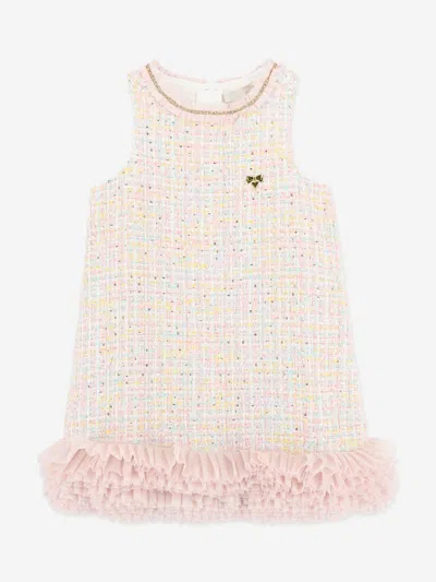 Angel's Face Babies' Angels Face Girls Wren Knitted Jacquard Dress In Neutral