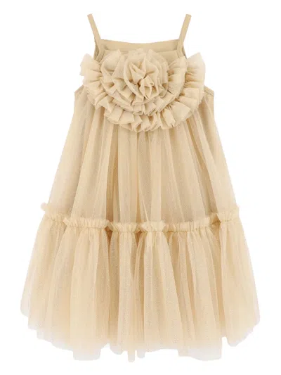 Angel's Face Kids' Gold Tulle Dress