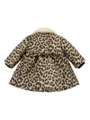 Angel's Face Leopard-print Ruffled Coat In Brown