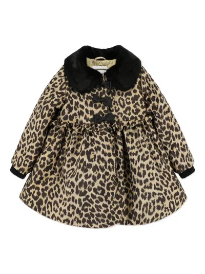 ANGEL'S FACE LEOPARD-PRINT RUFFLED COAT