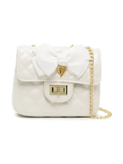 Angel's Face Kids' Matelassé-effect Shoulder Bag In White