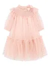 Angel's Face Myrtle Heart Ruffled Dress In Pink