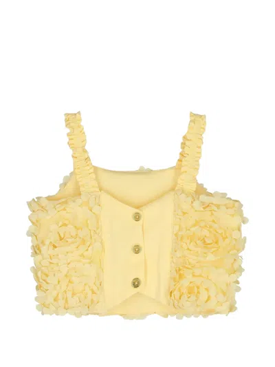 Angel's Face Kids' Paeton 3d Roses Strappy Top In Brown