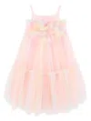 Angel's Face Rainbow Tulle Dress In Pink