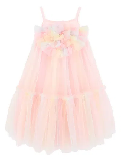 Angel's Face Kids' Rainbow Tulle Dress In Pink