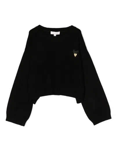 Angel's Face Kids' Roberta Cropped Jumper In Black