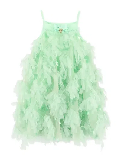 Angel's Face Kids' Ruffle-detailing Dress In Green