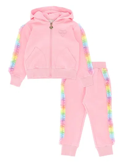Angel's Face Kids' Ruffle-detailing Tracksuit In Pink
