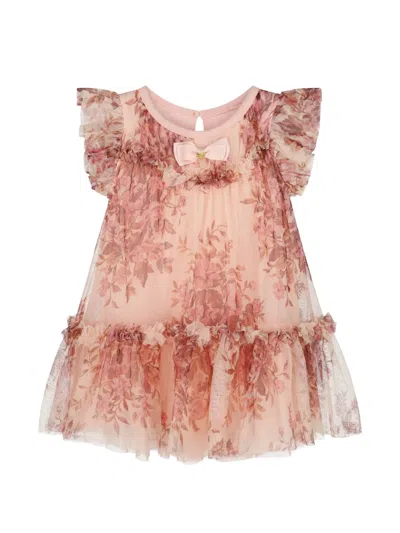 Angel's Face Babies' Ruffled Floral Dress In Multi
