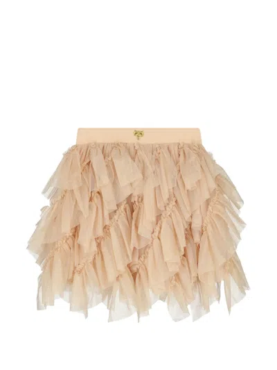 Angel's Face Kids' Ruffled Tulle Skirt In Neutral
