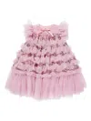 Angel's Face Sequin-embellished Ruffled Dress In Pink