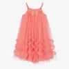 ANGEL'S FACE TEEN GIRLS CORAL PINK TULLE DRESS