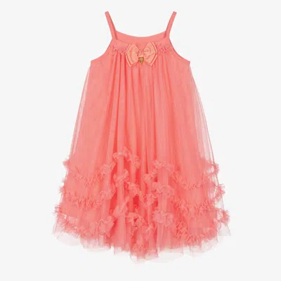Angel's Face Teen Girls Coral Pink Tulle Dress