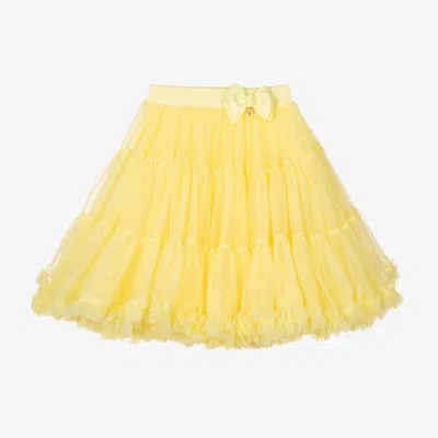 Angel's Face Teen Girls Yellow Tulle Tutu Skirt