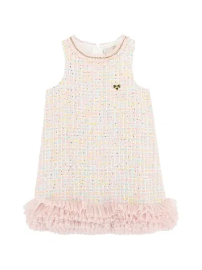 Angel's Face Kids' Wren Ruffled Jacquard Dress In Pink
