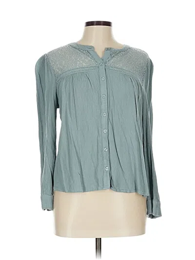 Pre-owned Angels Long Sleeve Blouse In Blue