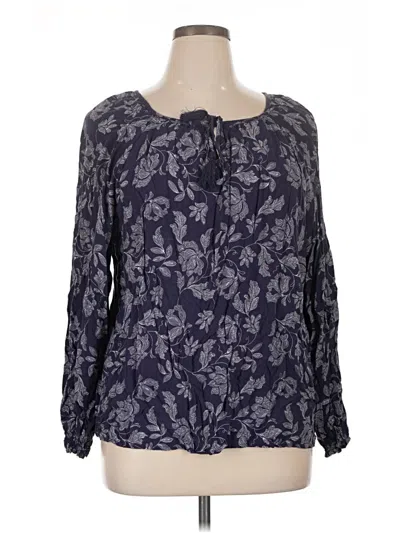 Pre-owned Angels Long Sleeve Blouse In Blue