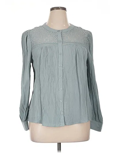 Pre-owned Angels Long Sleeve Blouse In Gray