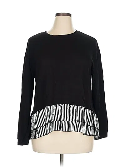 Pre-owned Angels Long Sleeve Top Black Crew Neck Tops