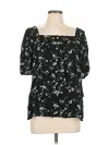 Angels Short Sleeve Blouse In Black