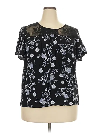 Pre-owned Angels Short Sleeve Blouse In Black