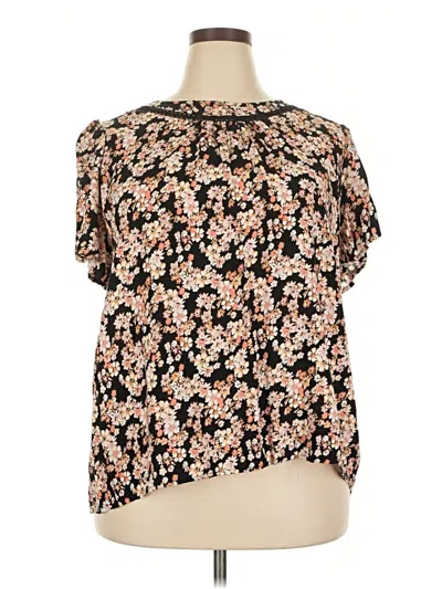 Pre-owned Angels Short Sleeve Blouse In Black
