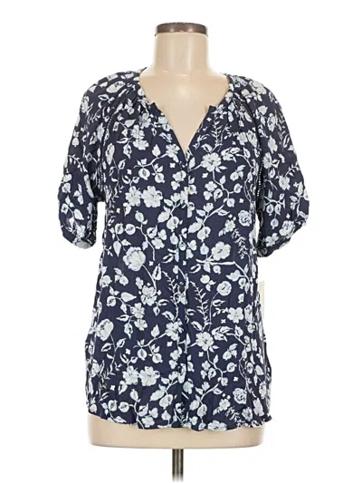 Angels Short Sleeve Blouse In Blue