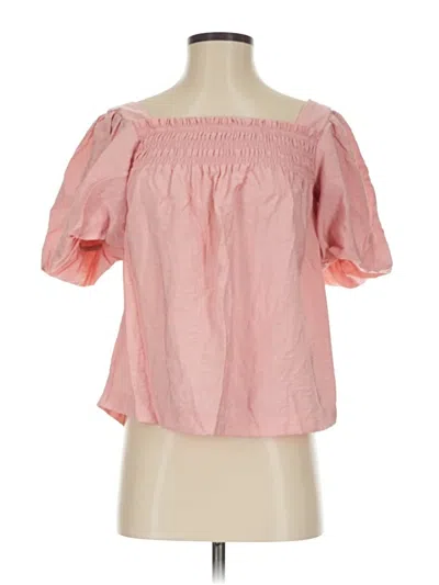Pre-owned Angels Short Sleeve Blouse In Pink